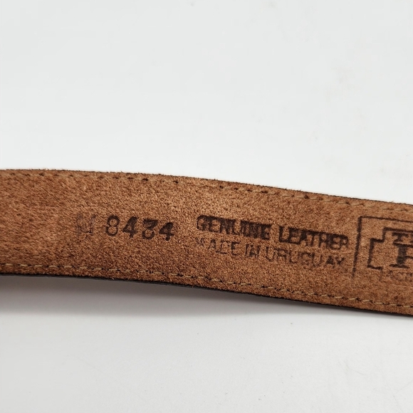 The Ritz Genuine Leather Brown Pebble Women's Small Belt Goldtone Buckle. - Picture 6 of 8